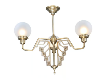 LINZ II - Swivel brass chandelier by Patinas Lighting - view 2